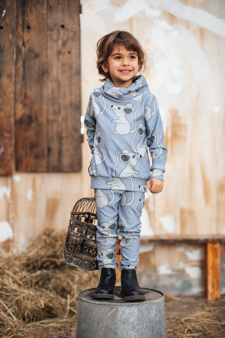 MOUSE BLUE TUBE SWEAT SHIRT