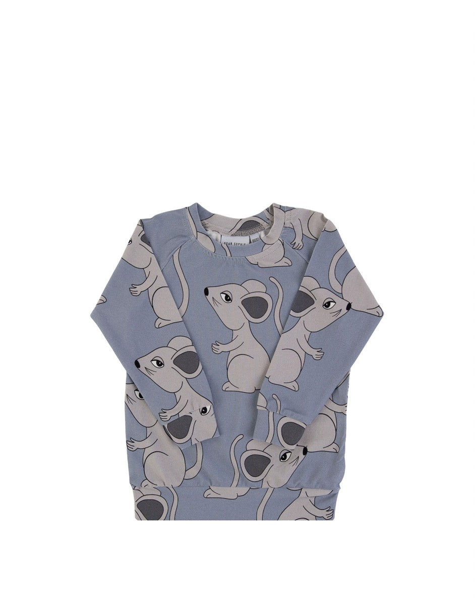 MOUSE BLUE JERSEY LONG SLEEVE