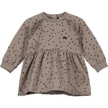 Washed Brown Wish Upon A Star Raglan Frill Sleeve Baby Dress