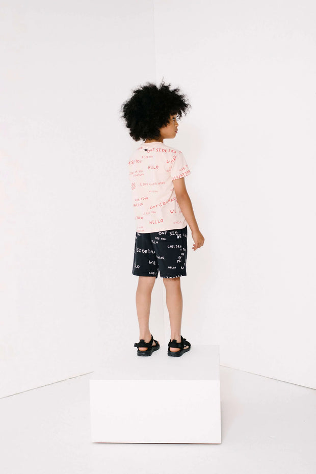 Apricot Journal Text Print T-Shirt