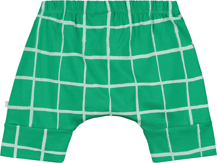 Kelly Green Grid Baby Shorts - BL006