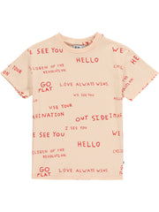 Apricot Journal Text Print T-Shirt