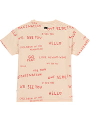 Apricot Journal Text Print T-Shirt