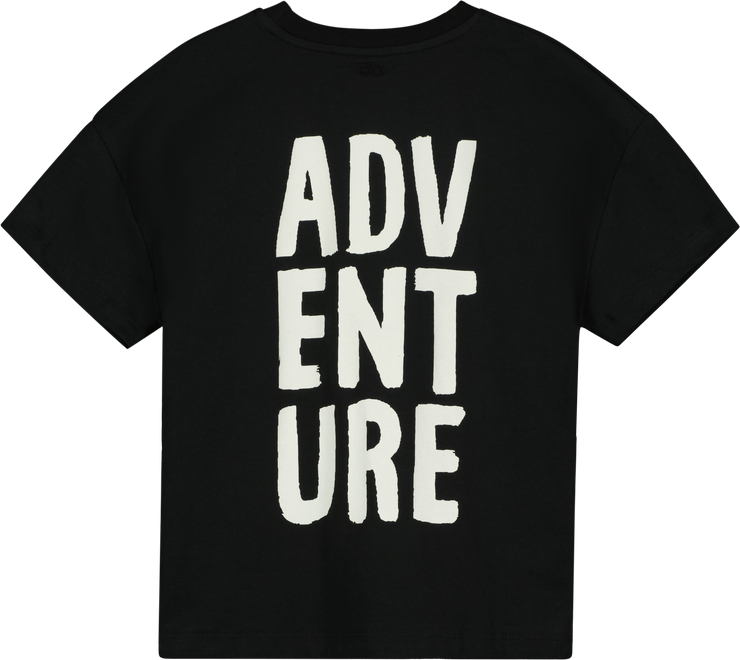 Black Oversized 'Adventure' T-shirt - BL023