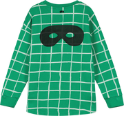 Kelly Green Grid Relaxed Sweater - BL031