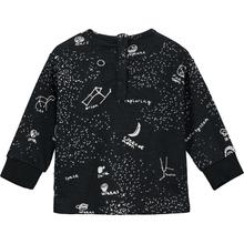 Washed Brown Wish Upon A Star Baby Fleece Pants +Black Galaxy Long Sleeve Baby Sweater