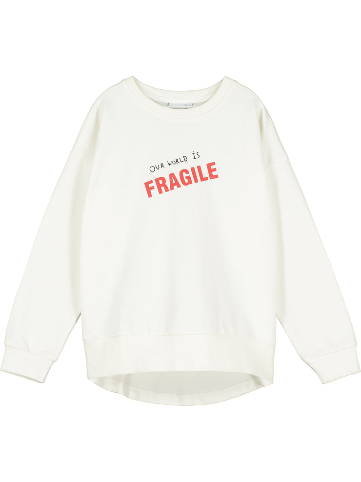 Natural Our World is Fragile Relaxed Fit Sweater