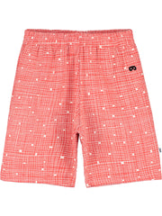 Red Grid Shorts