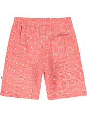 Red Grid Shorts