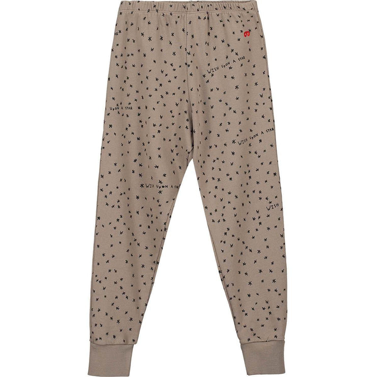 Washed Brown Wish Upon A Star Fleece Pants