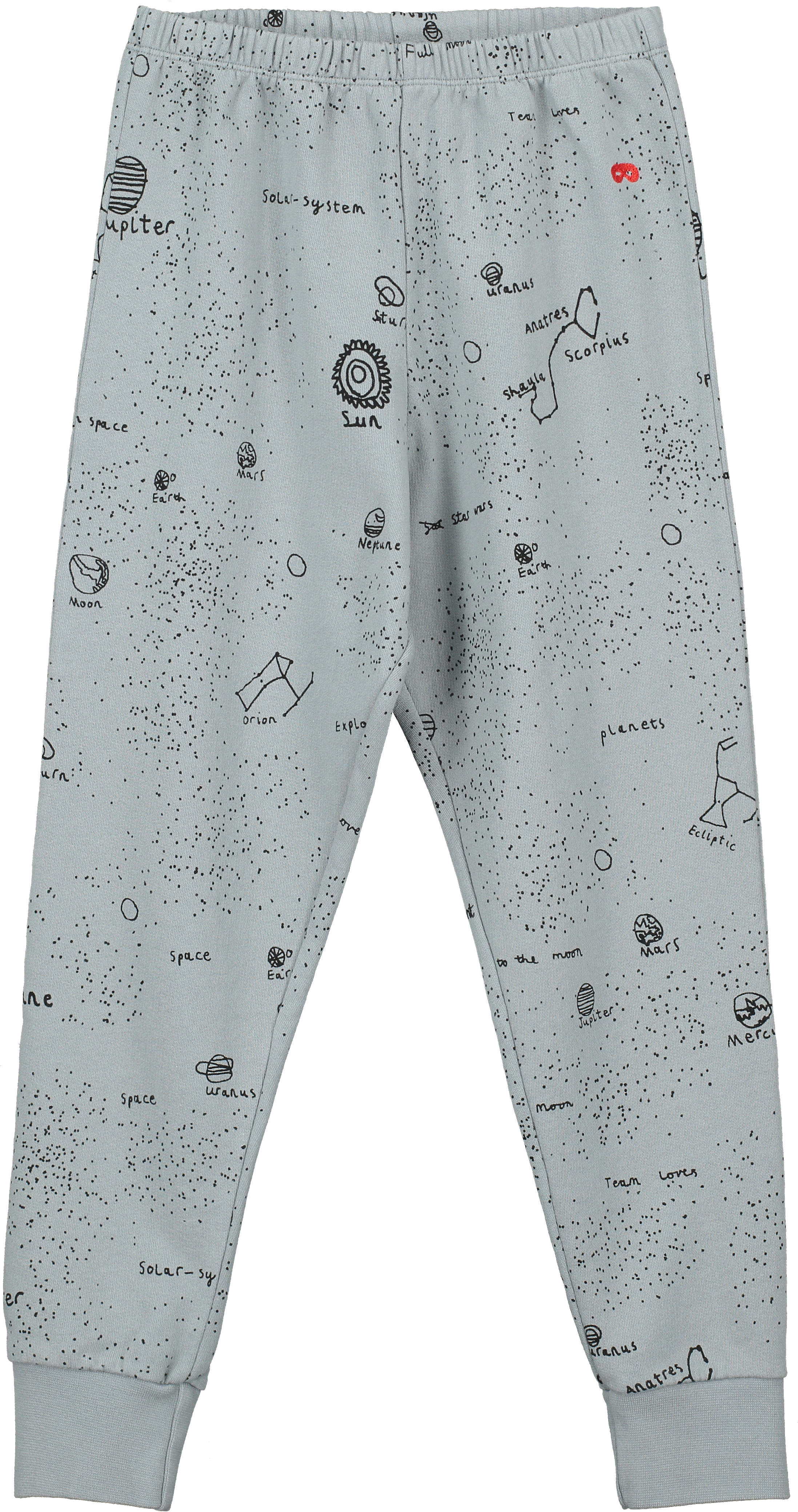 Washed Grey Galaxy Fleece Pants