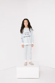 Sky Blue Wiggle Print Slim Pants
