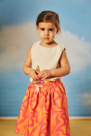 PAINT ORANGE | MIDI SKIRT
