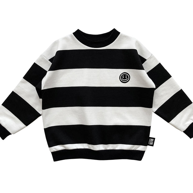 BIG STRIPE High Collar Sweater