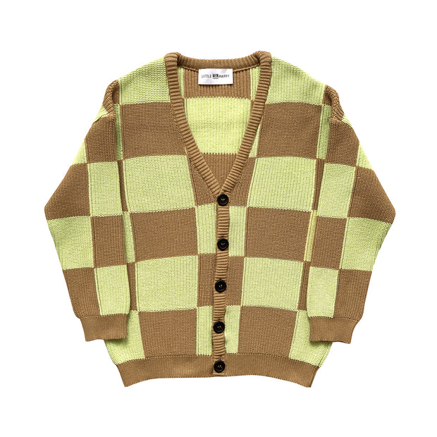 CHECKERBOARD Knit Cardigan