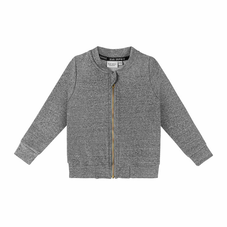 MUSTACHE GREY MELANGE | BOMBER JACKET