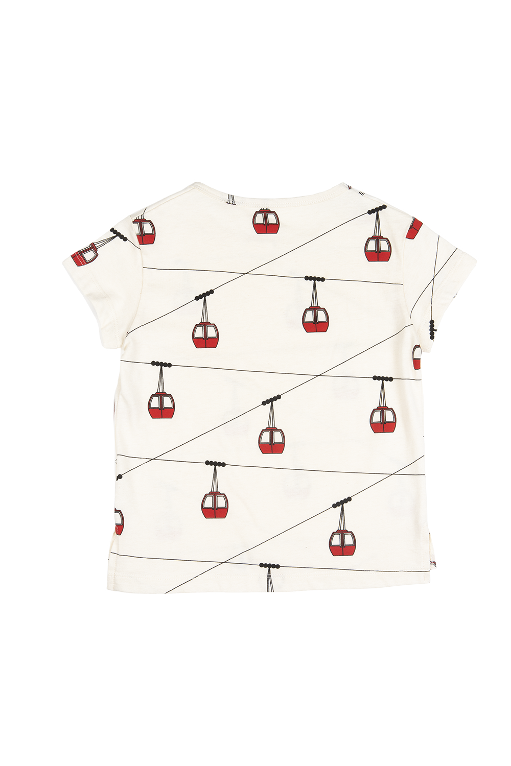 T-shirt Téléférique pattern - crème-red