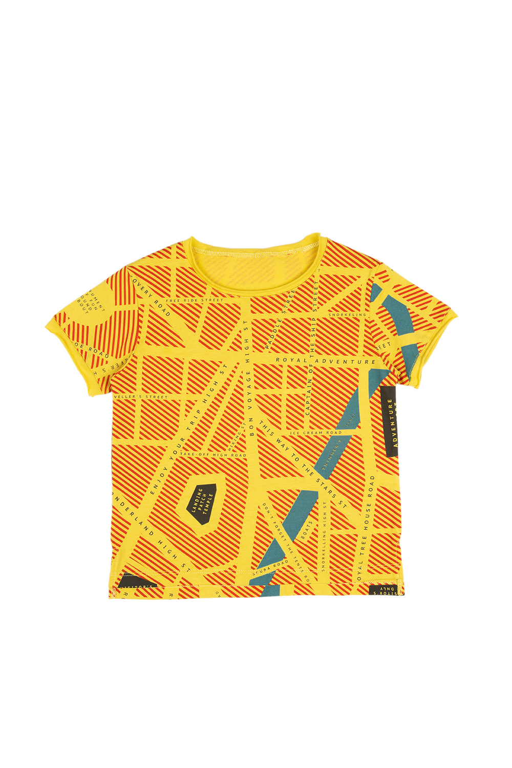 t-shirt city map allover yellow