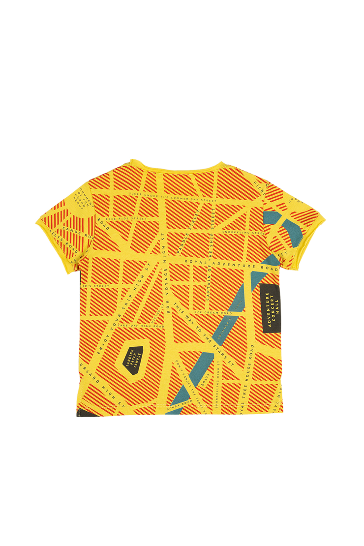 t-shirt city map allover yellow