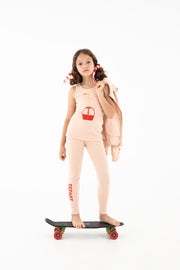 leggings "depart-retour" pink