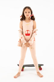 leggings "depart-retour" pink