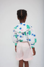 Delicate Pink Embroidered Frill Shorts - BL065