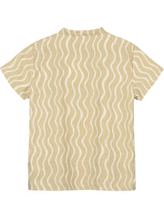 Caramel Wiggle Print Relaxed Fit Short Sleeve Shirt