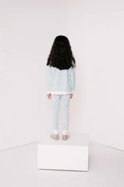 Sky Blue Wiggle Print Slim Pants