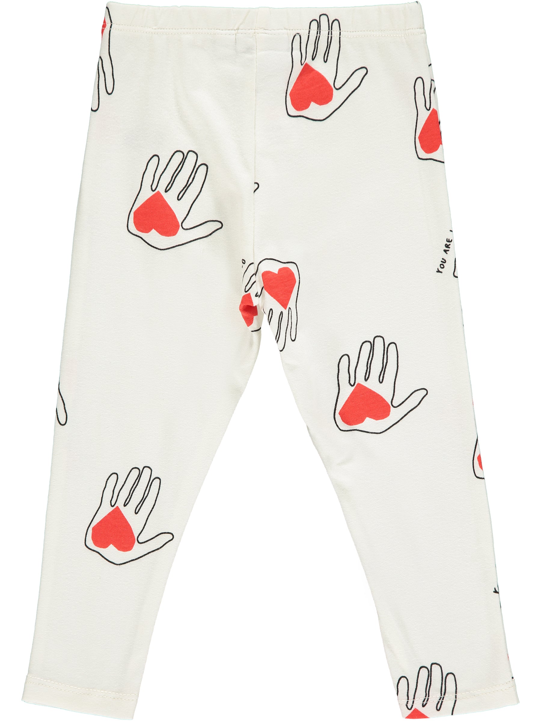 Natural Hold My Heart Print Baby Pants