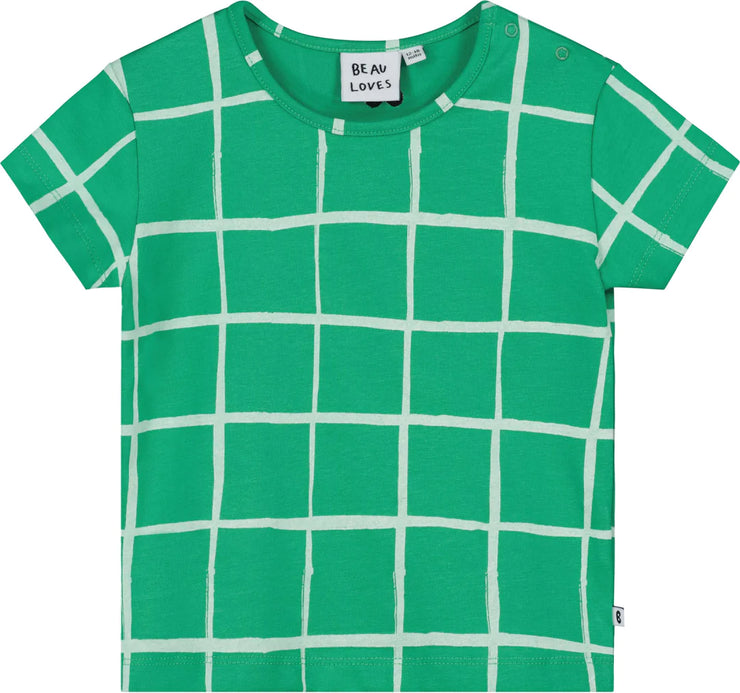 Kelly Green Grid Baby T-shirt - BL001