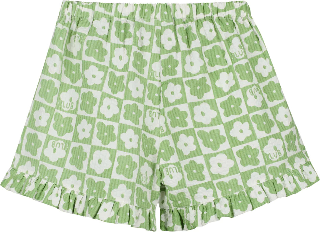 Club Olive Green Frill Shorts - BL064