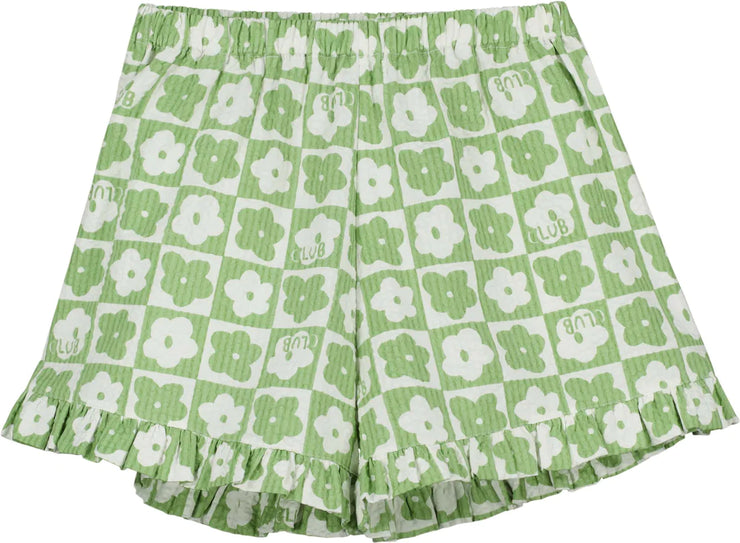Club Olive Green Frill Shorts - BL064