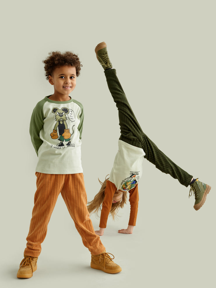 Velour rib pants 11068