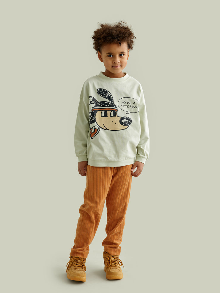 Velour rib pants 11068