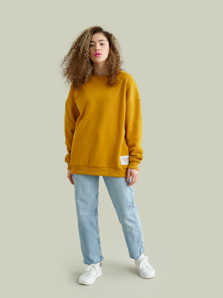Superpower sweatshirt, Mustard, adults 11118