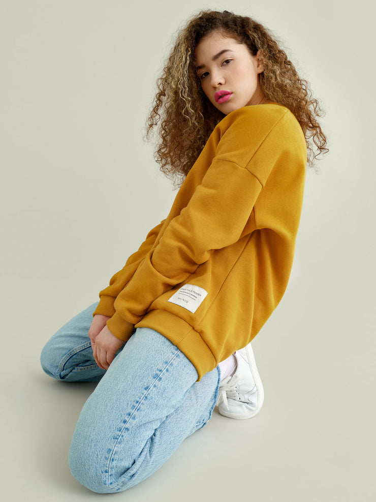 Superpower sweatshirt, Mustard, adults 11118