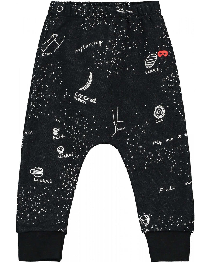 Black Galaxy Fleece Pants