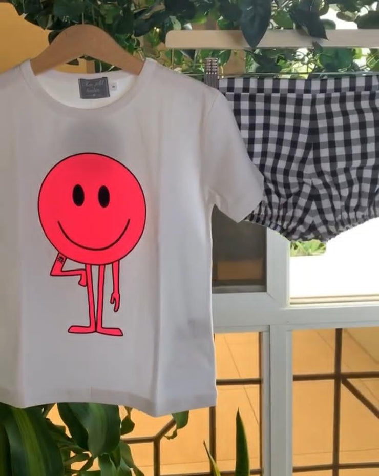 Neon Happy Face T-shirt with short